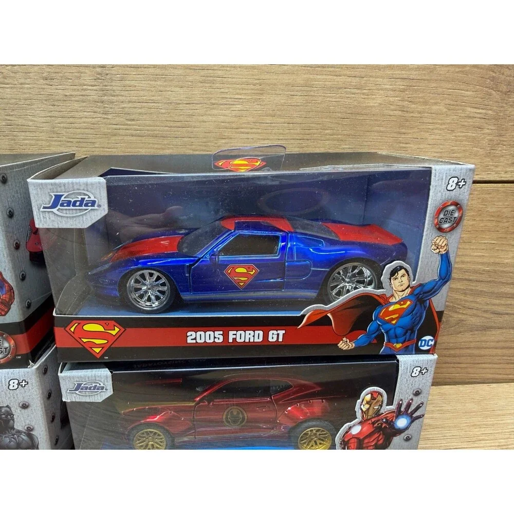 Jada Hollywood Rides 1/32 Scale Lot of 4 Superman Spider-man Iron-man Bk Panther